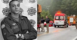 Bombeiro militar e namorada morrem em grave acidente na BR-282 em SC Bombeiro militar e namorada morrem em grave acidente na BR-282 em SC