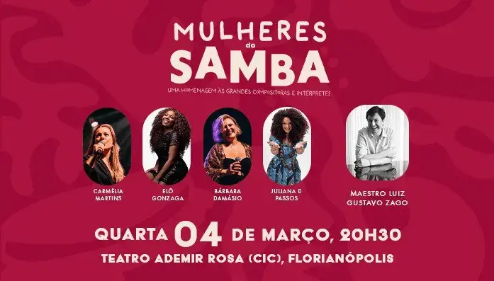 (Foto: Site Floripa / Divulgação) Espetáculo Mulheres do Samba com Orquestra Brasileira
