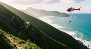 Florianópolis: idosa sofre mal súbito na Trilha do Matadeiro e é resgatada por helicóptero