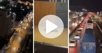 Forte chuva gera alagamentos na Grande Florianópolis na terça-feira (25)