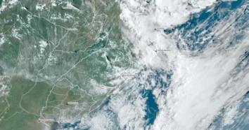 Frente fria se desloca para o oceano em Santa Catarina