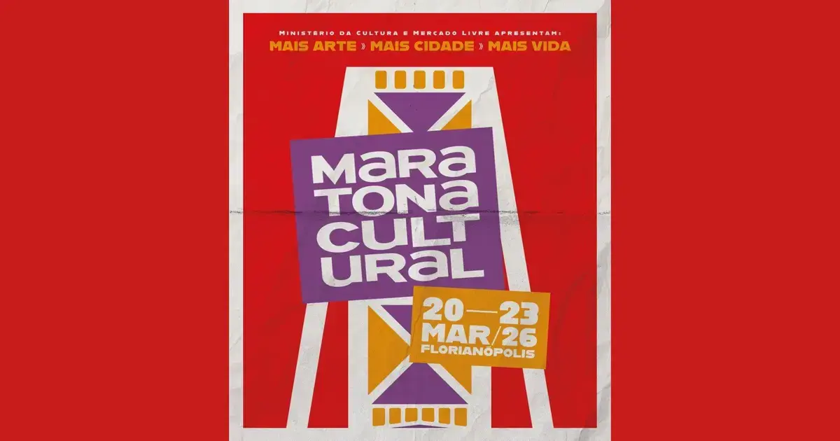 (Foto: Site Floripa / Divulgação) Maratona Cultural de Florianópolis 2026 acontece em 20 de março