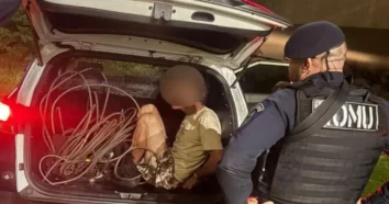 Dois homens são detidos após furto de fios na ponte Colombo Salles