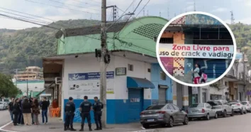 Faixa em Antiga Rodoviária de Florianópolis Provoca Discussão sobre Segurança