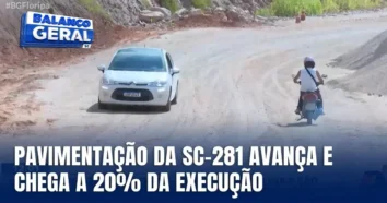 Pavimentação da SC-281 avança para 20%