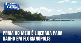 Praia do Meio em Florianópolis é liberada para banho