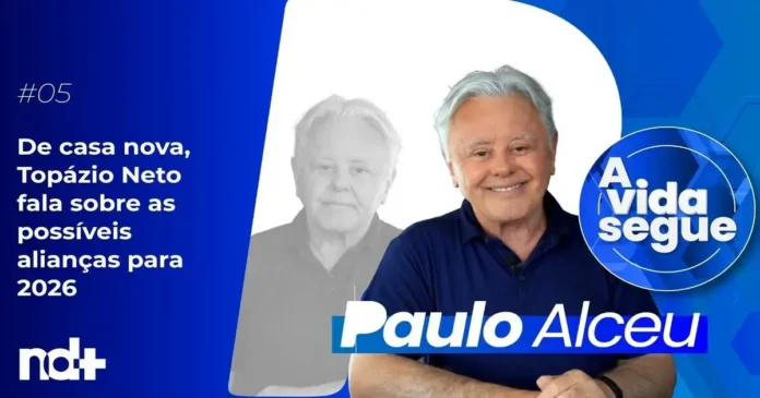 De casa nova, fala sobre possíveis alianças para 2026, com o título "A vida segue" e o nome Paulo Alceu.