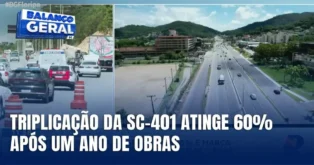 Triplicação da SC-401 avança para 60% de conclusão