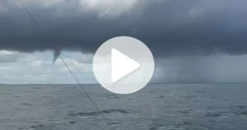 Tromba d’água registrada em Florianópolis