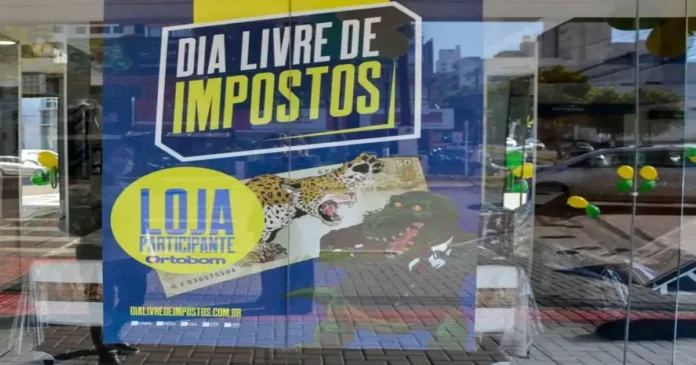(Foto: De Olho Na Ilha / Divulgação) Dia Livre de Impostos 2026 mobiliza empresas em Florianópolis