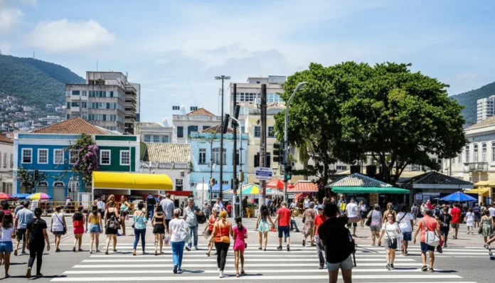 Cenas do trânsito em Floripa durante pesquisa de mobilidade urbana